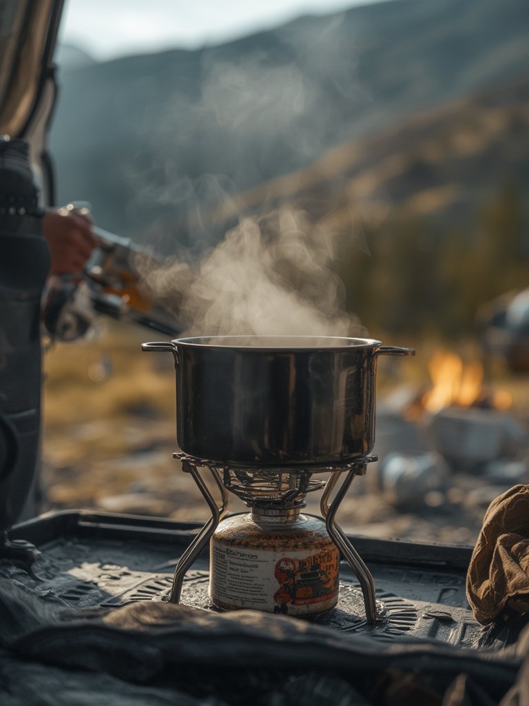 canister stove vs alcohol stove - outdoor cooking