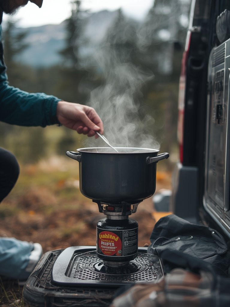 best mug for van life - outdoor cooking