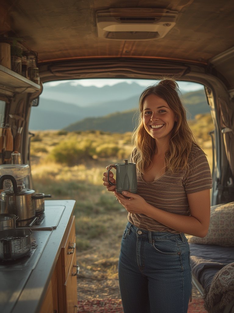 camping mug with handle - camp kitchen setup