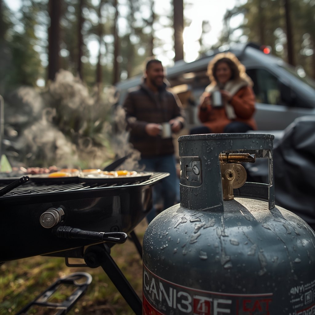 propane tank cylinder in action