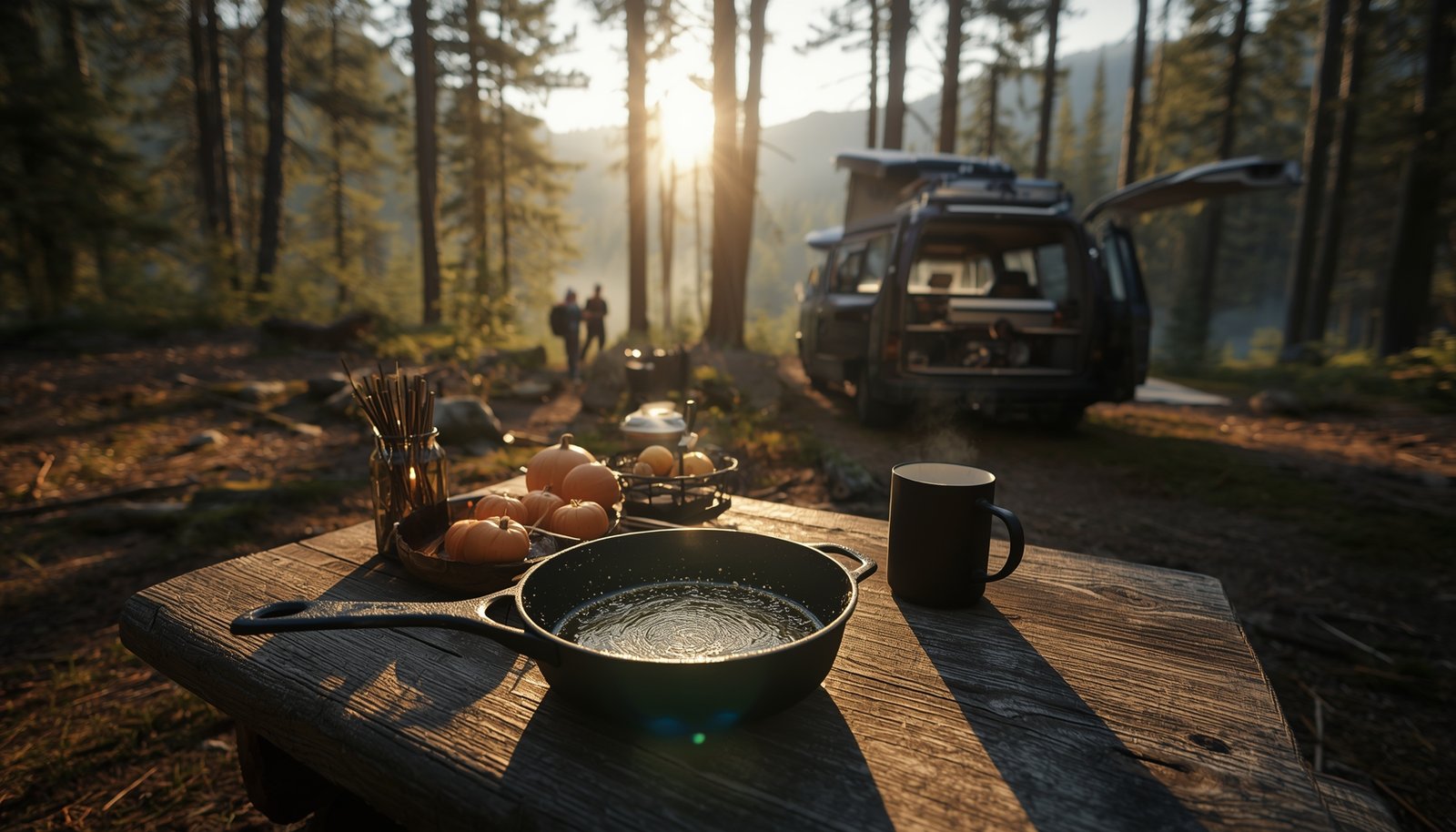 cast iron camping skillet product view