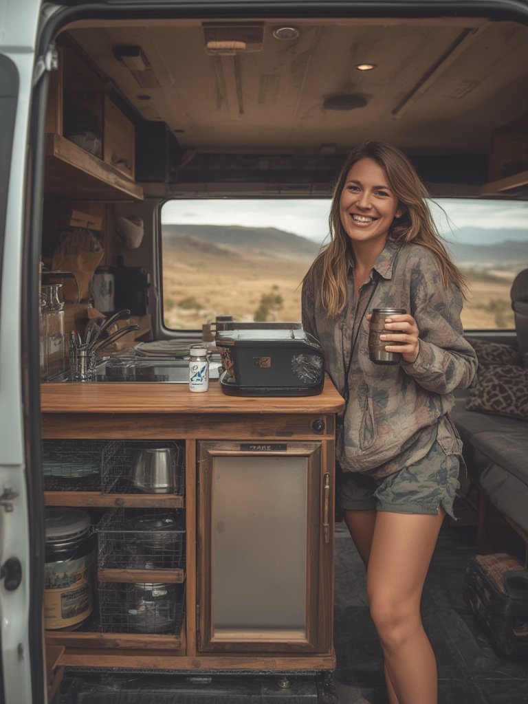 insulated camping cup review - camp kitchen setup