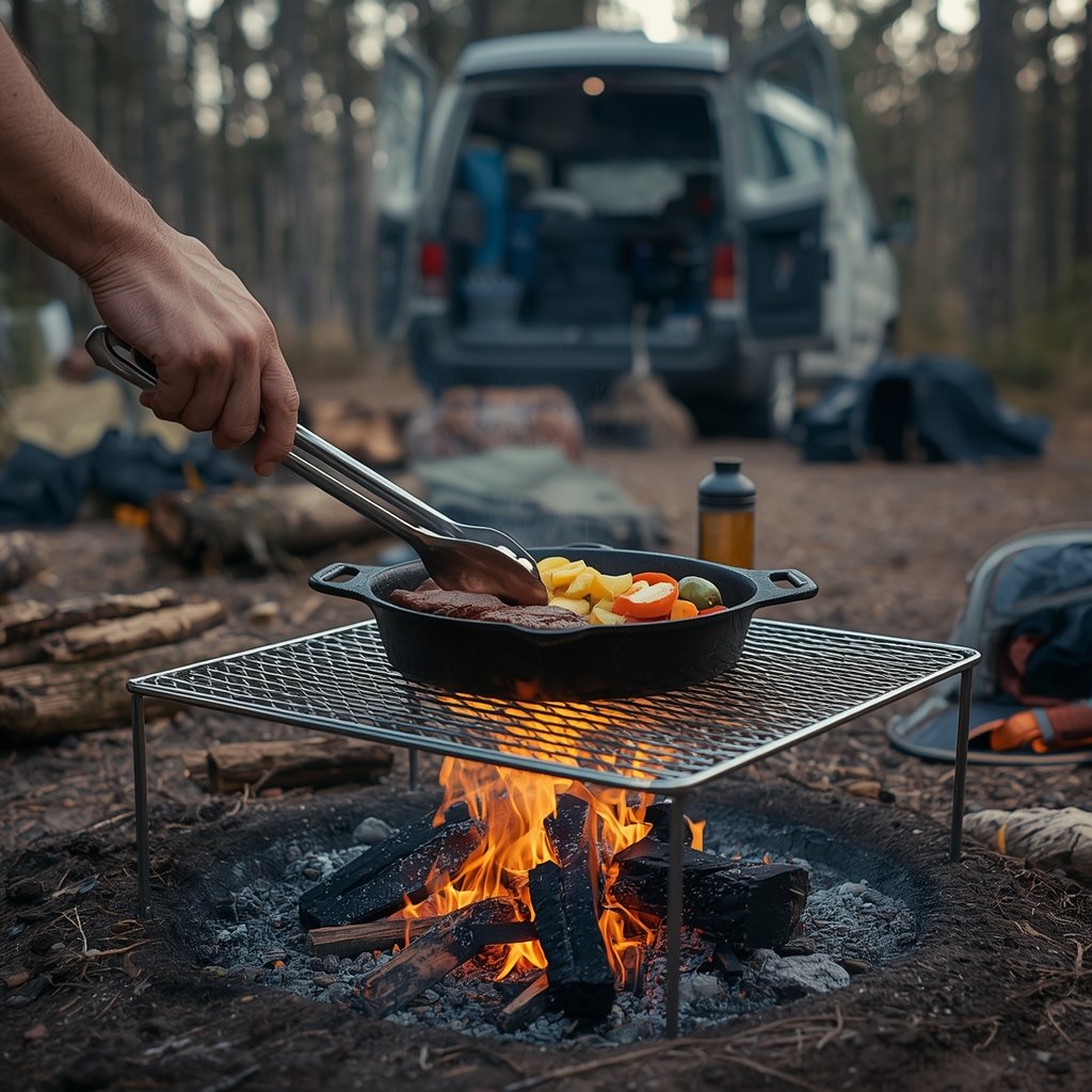 Camping Grill Grate: 2026 Tested Review - Best For Van Life 2 camping grill grate in action